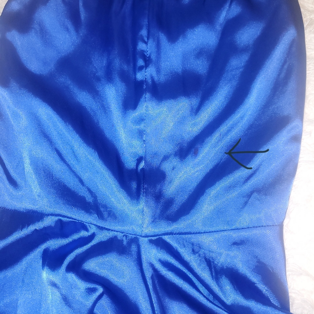 Royale Blue Prom Dress size 0 - Picture 8 of 9